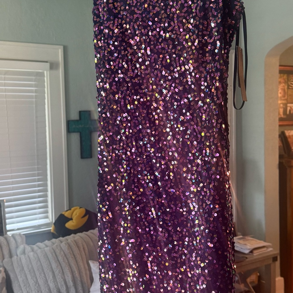 Purple Sequin Women's Skirt